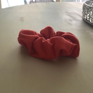 Coral pink scrunchey